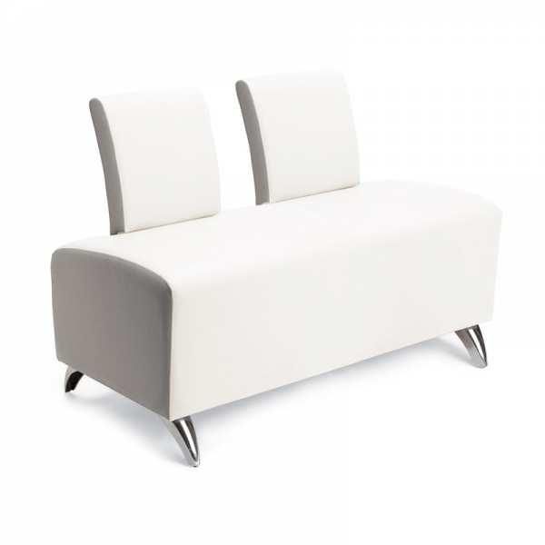Chauffeuse d'attente 2 places - Krypton 2P FD 4002 - Pieds en aluminium poli - Option bicolore_0