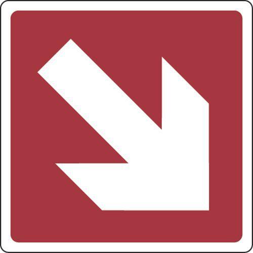 PANNEAU FLÈCHE DIRECTION. COIN HAUT DROIT 350X350-ADHÉSIF