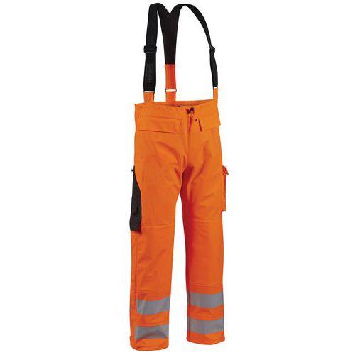 PANTALON DE PLUIE À BRETELLES ORANGE TAILLE L - BLAKLADER