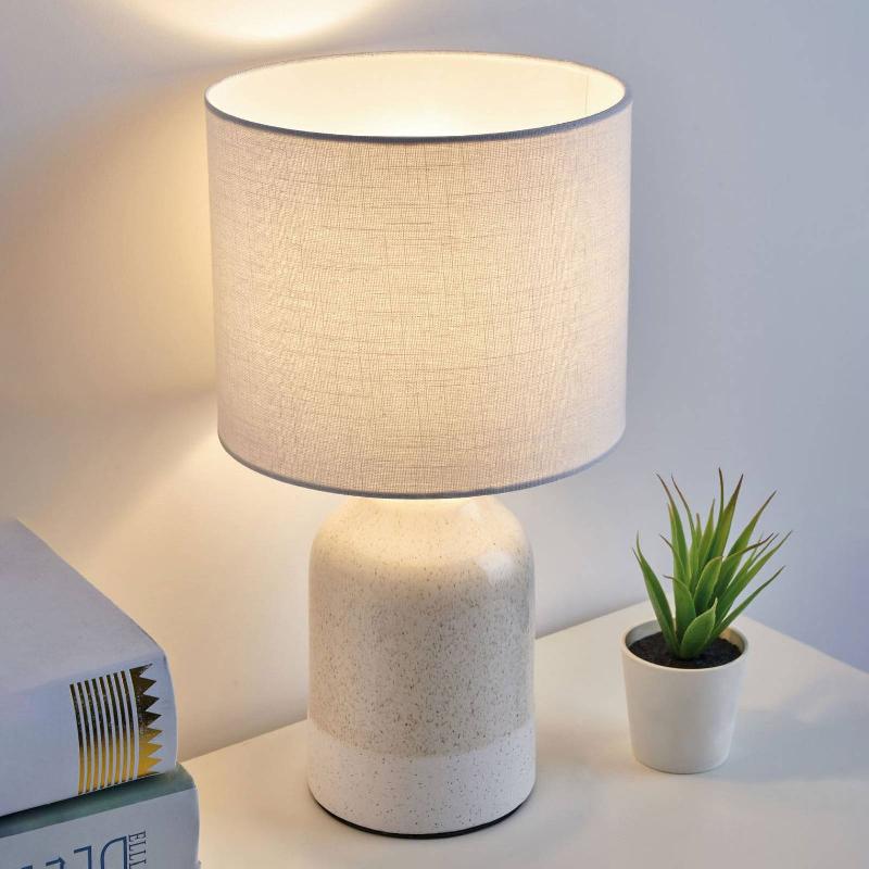 PAULEEN SANDY GLOW LAMPE À POSER, BLANCHE/BEIGE