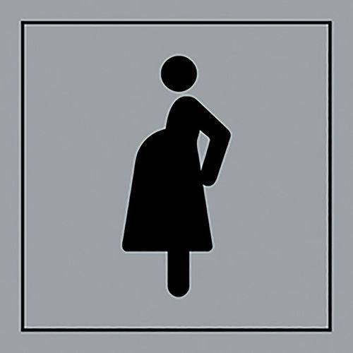 PICTO PRIORITÉ FEMMES ENCEINTES GRAVOPLY NOIR/GRIS 250X250