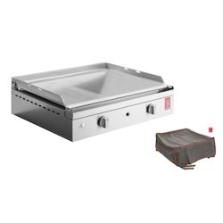 PLANET Plancha CHEF 55 Lisse Rainurée  Housse - gris 400090_0