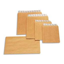 POCHETTES KRAFT ADOUR LA COURONNE - AUTO-ADHESIF - 90 G - FORMAT B5 176 X 250 MM - BOÎTE DE 500