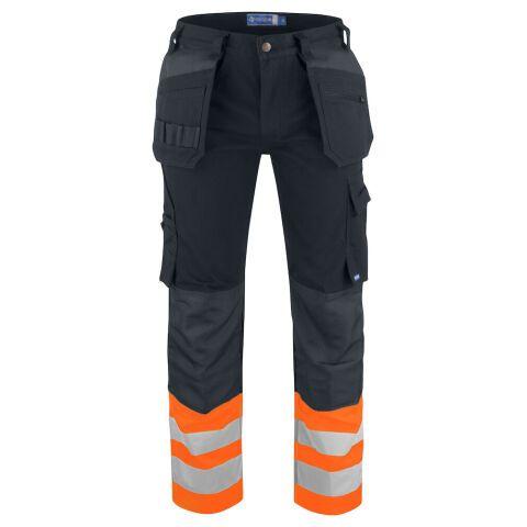 PROJOB 6530 PANTALON COTON - EN ISO 20471 CLASSE 1 ORANGE/NOIR - TAILLE 36