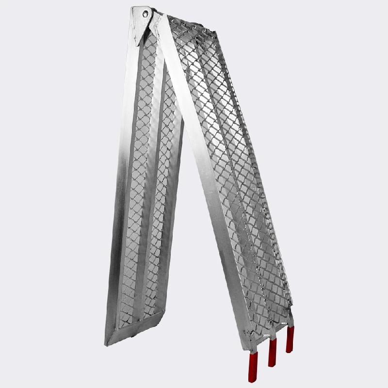 Rampe de chargement multi-usage pliable en aluminium - Rail collision 226 cm - Charge max 340 kg - Gris 3416067_0