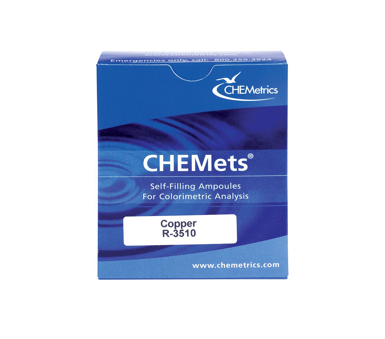 Recharge pour Kit d’analyse visuelle du Cuivre 0-1 & 1-10 ppm, type : CHEMets 30 ampoules, marque Chemetrics - Ref.: NBP003_0