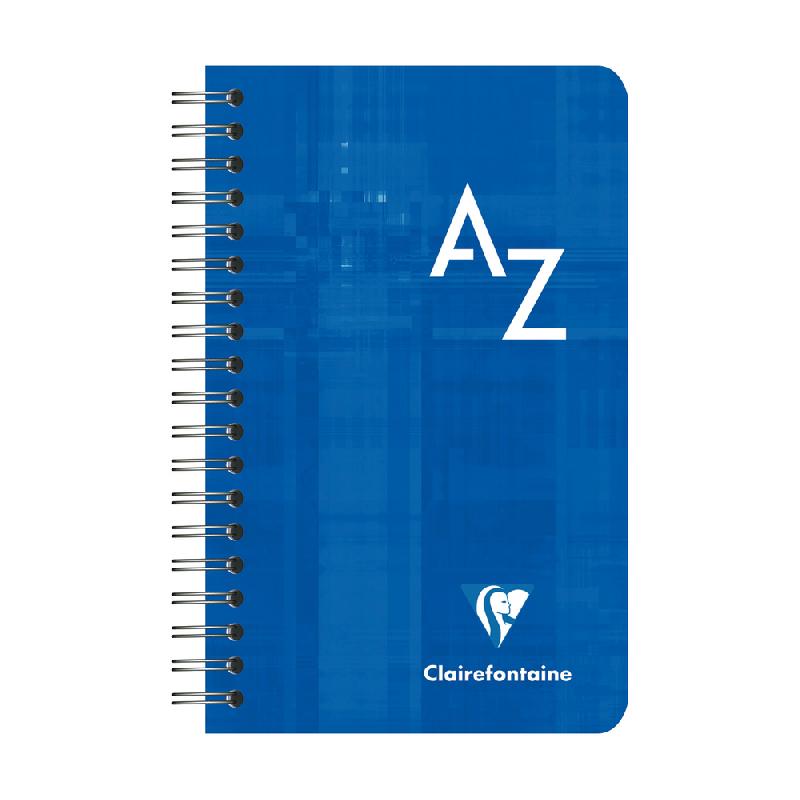 RÉPERTOIRE CLAIREFONTAINE RELIURE INTÉGRALE PAPIER VÉLIN VELOUTÉ COUVERTURE LAVABLE 75X120MM 100 PAGES 90G 5X5MM - LOT DE 10