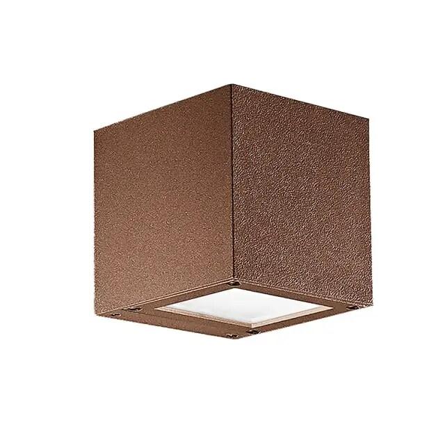ROSSINI ILLUMINAZIONE Applique Led Argent 4,5W Double Émission Carrée Ip65 4000K Marron - Applique D'Extérieur En Aluminium - marron 8015421517947_0