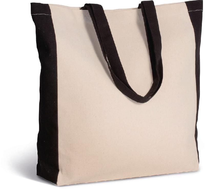 Sac cabas bicolore en coton canvas - Réf: KI0275 - Kimood - Conscious collection_0
