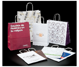 Sacs kraft blanc personnalisés - Impression 1 couleur sur 1 ou 2 faces - À partir de 6.250 pièces_0