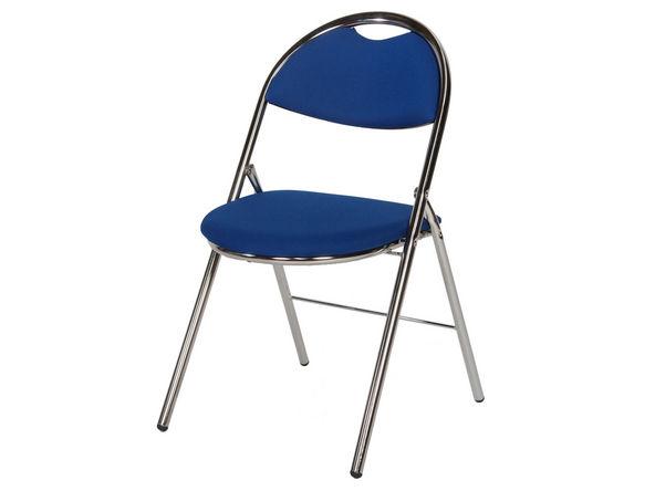 Chaise de collectivité pliante Elsa - 4 coloris disponibles - Assise densité 25kg/m3 - Piètement acier chrome_0