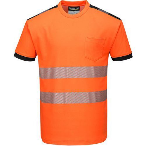 T-SHIRT HAUTE-VISIBILITÉ PW3 T181 NOIR/ORANGE L - PORTWEST