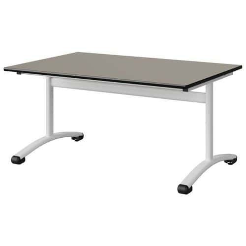 TABLE MALIBU 120X80 T3 DL STRA ANTIB GRIS U727/NOIR BLC 9016