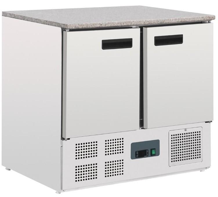 Table réfrigérée 2 portes avec marbre - 240L - GN 1/1 - Température +2°C à +8°C - Froid statique_0