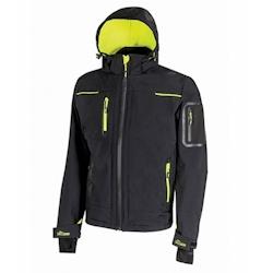 U-Power - Veste Softshell de travail imperméable noire SPACE Noir Taille L - L noir 8033546424971_0