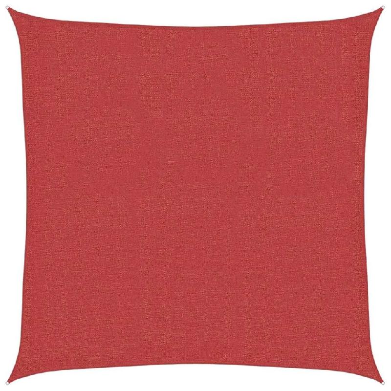 Voile d'ombrage 160 g/m² Rouge 7x7 m PEHD Modèle Orion Jardin - 311610_0