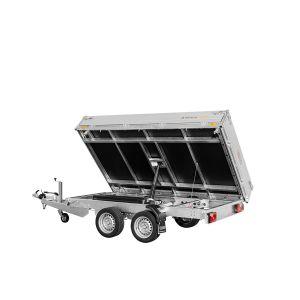 Benne électrique tri-benne Saris K3 - 356x184 cm - 3500 kg PTC - 2 essieux_0
