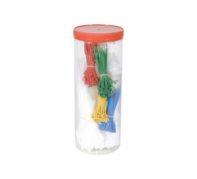 Boîte de 850 colliers serre-câbles - Nylon 66 - Multicolores - Longueurs de 100 à 280 mm_0