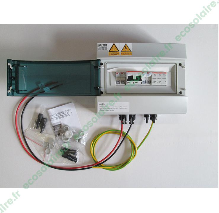 Boîte de jonction 2 chaînes PV 670 VDC - Protection surintensité et surtension - Conformité UTE C 15-712-2_0