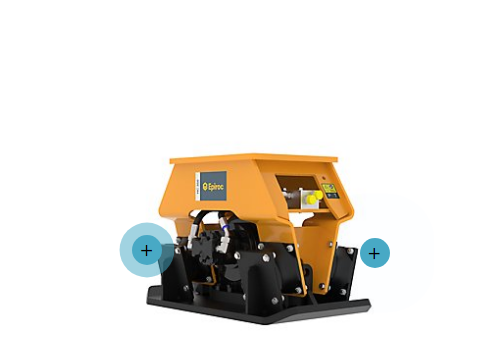 Plaque de compactage hydraulique HC 350 pour pelle 3 à 8 tonnes - Epiroc France - Version non rotative_0