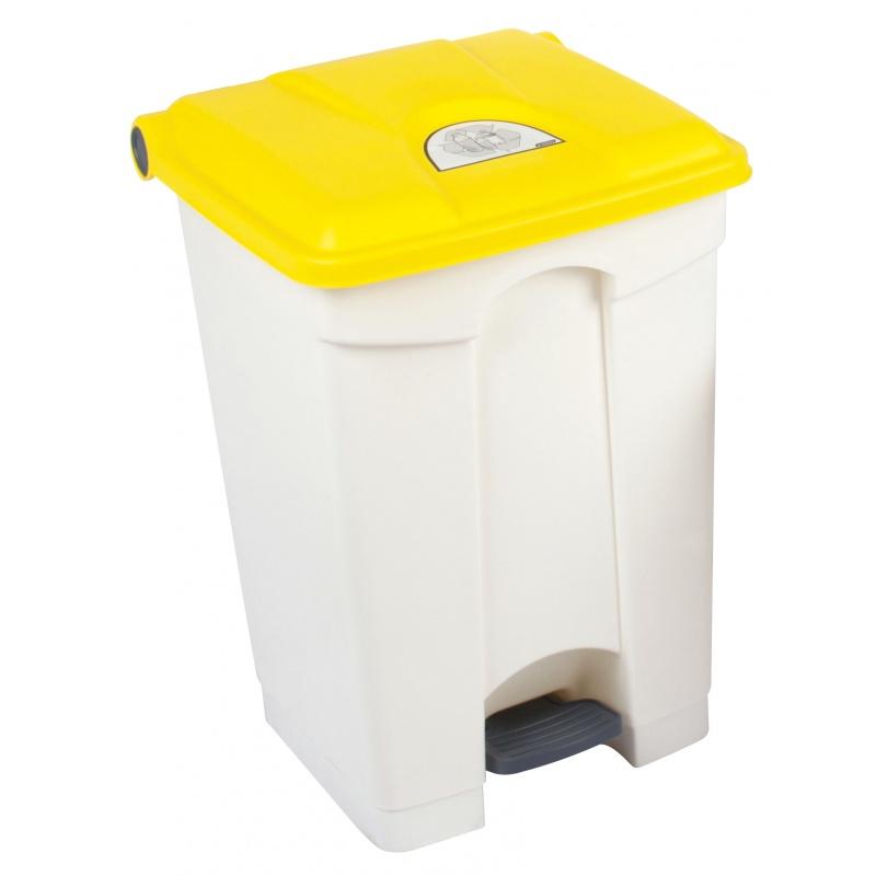 Container 45l blanc couvercle jaune_0