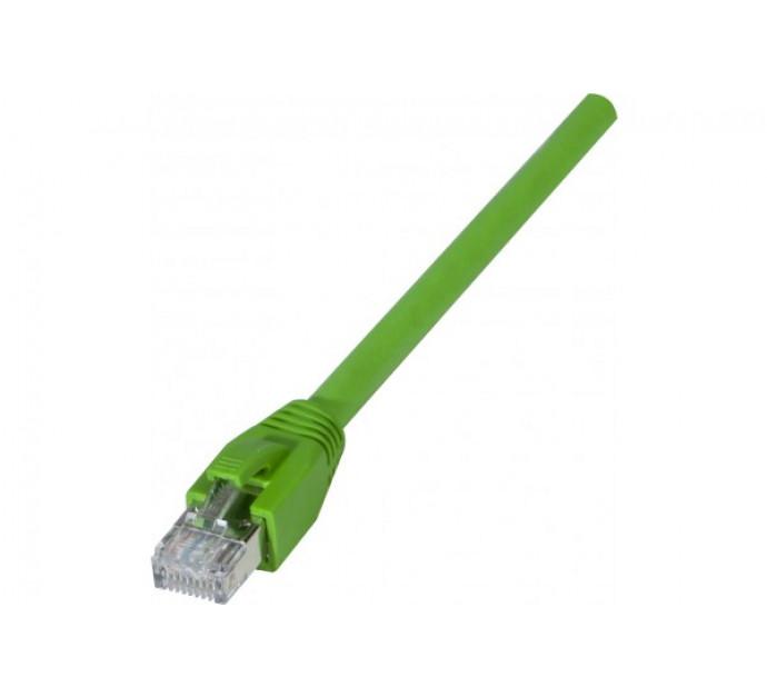 Cordon RJ45 CAT.6A S/FTP LSZH PUR Snagless vert - 2 m - Résistant huiles et abrasions - Référence 854296_0