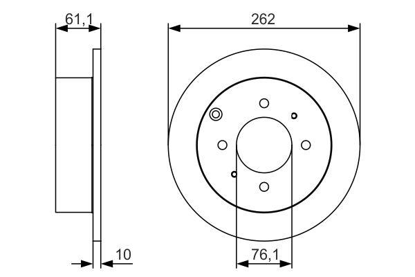 Disque de frein BOSCH 0986479S68 - boîte de 2 disques - arrière - type plein_0