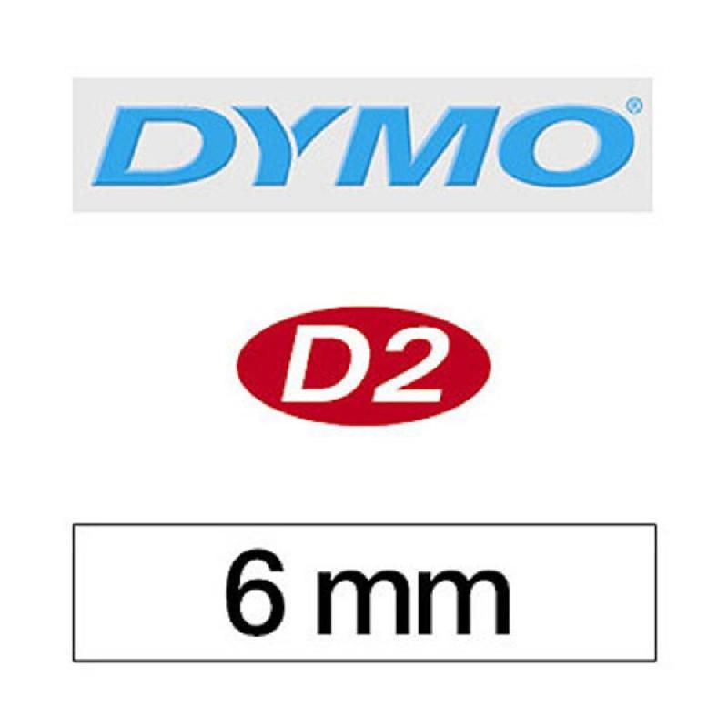 DYMO RUBAN TITREUSE DYMO D2 - ÉCRITURE NOIR / FOND BLANC - 6 MM X 10 M - MODÈLE S0721030
