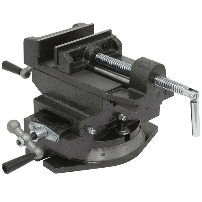 Étau mécanique 150mm Drakkar - double translation et base pivotante pour perceuse sur colonne - 11575652_0