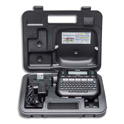 ETIQUETEUSE DE BUREAU BROTHER PT-D210VP AVEC VALISE - UTILISE DES RUBANS TZE DE 3,5 À 12 MM