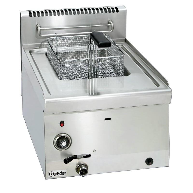 Friteuse à gaz Bartscher série 600 - 8L - compact et robuste en acier inoxydable CNS 18/10_0