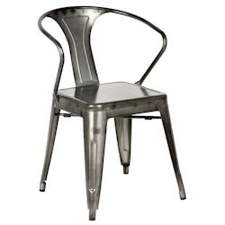 GHP Fauteuil Iron gris métal, 44.5 x 57 x 51 cm, gris - gris acier 615001_0