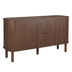 Oviala Business Buffet 2 portes scandinave rectangulaire L140 cm bois foncé - marron Bois massif 113659_0