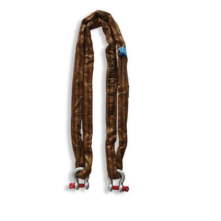 Sangle textile de remorquage - ref. Rts - 8m, CMU 6T ou 8T, CRM 42T ou 56T avec manilles lyre HR_0