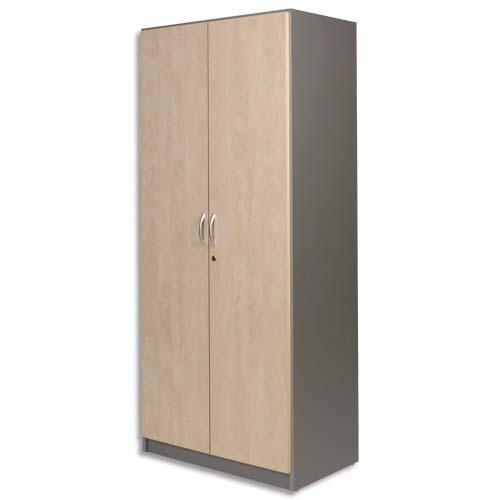 Simmob armoire haute alu/érable l180 cm gamme alu erable budget_0