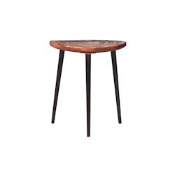 SIT Möbel Table basse triangulaire | Bois de récupération recyclé, coloré | Structure en métal noir | L 40 x P 37 x H 37 cm - multicolore multi-_0