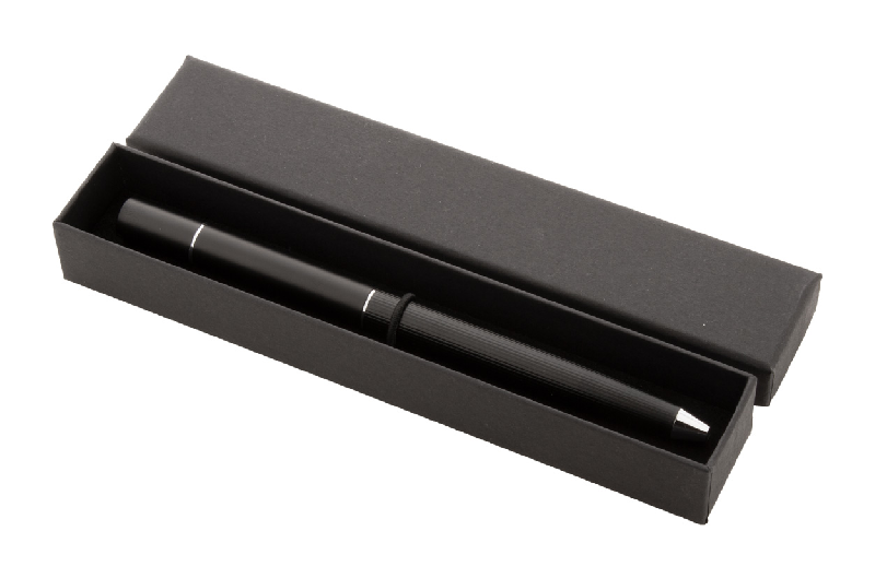 Stylo sans encre - Stylo à bille 2 en 1 en métal - Avec boîte cadeau noire_0