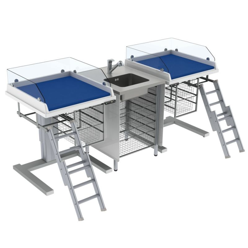 Table à langer pour handicapé - Granberg - électrique - 333-082-13 - hauteur variable avec lavabo et accessoires_0