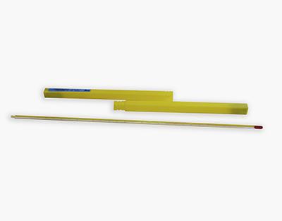 Thermomètre fond jaune à liquide rouge, -10/110 (0.2) - Ref.: KJB019_0