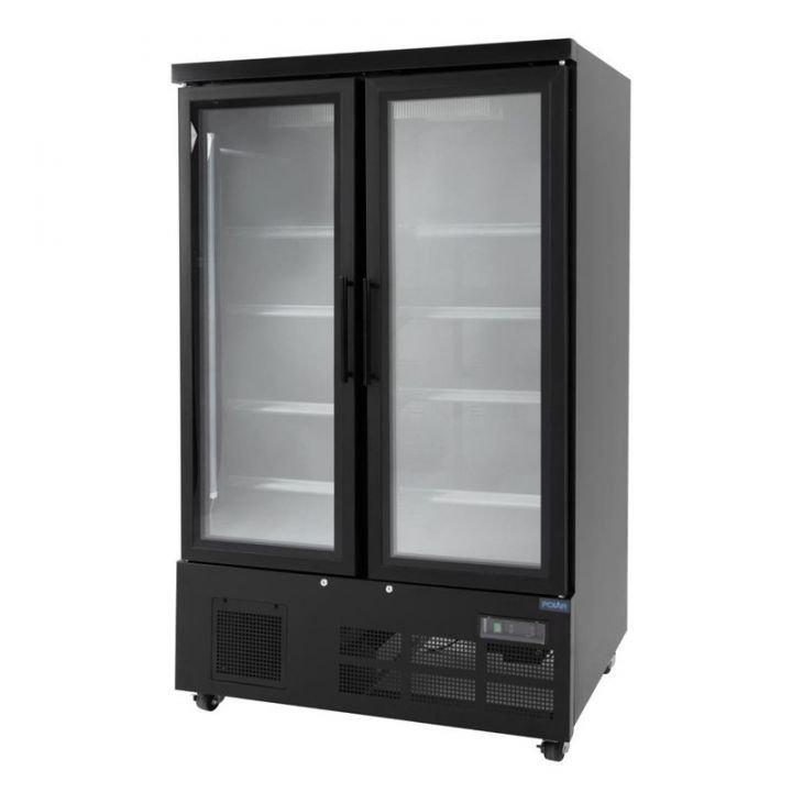 Armoire positive 744 Litres, 2 portes vitrées battantes, Noire, 300W, 220 V - MONO_0