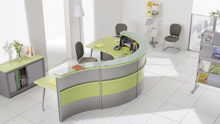 Banque d'accueil Obade Clen - design moderne et convivial_0