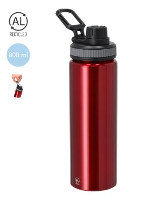 Bidon en aluminium recyclé 800 ml - Fouler 21340 avec bouchon à vis et certification GRS_0