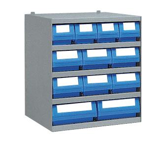 Casier 12 bacs tiroirs plastique multibox p.500 mm_0