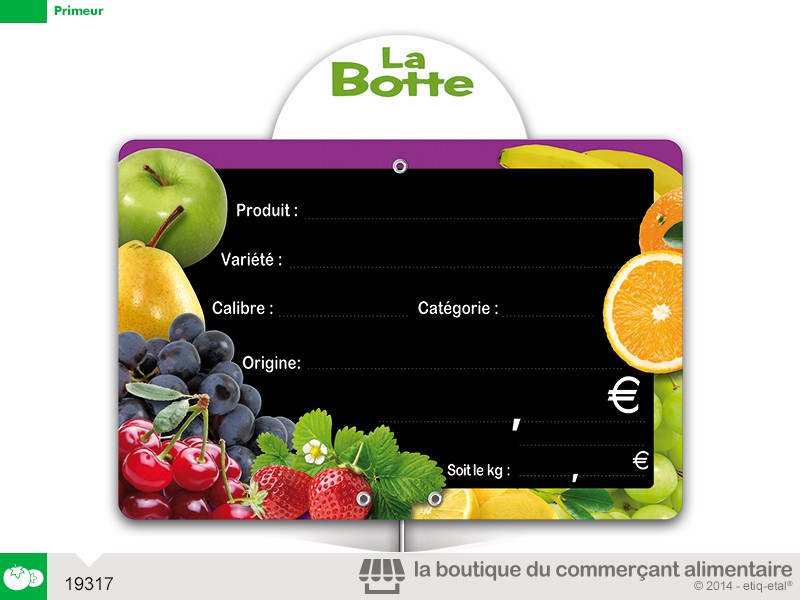 ETIQUETTES PRIX PANIERE FRUITEE