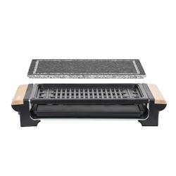 H.KOENIG RP320 - Grill 2 en 1, plancha en pierre naturelle, 1300 W. - noir inox 3760124953527_0