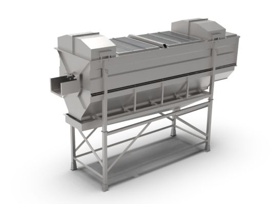 Laveur rotatif à aspersion - laveuses industrielles alimentaires - bruynooghe - 1200 x 4500 mm_0