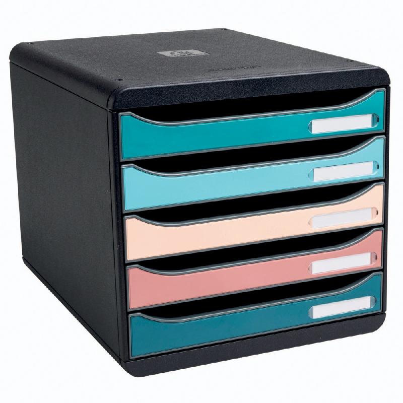 Module de rangement Big Box Plus 5 tiroirs Skandi, couleurs assorties_0