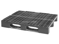 Palette plastique monobloc à 3 semelles - 1200x1000 - Charge dynamique 3500 kg - Charge rack 1200 kg - Conçue pour convoyeurs automatisés_0