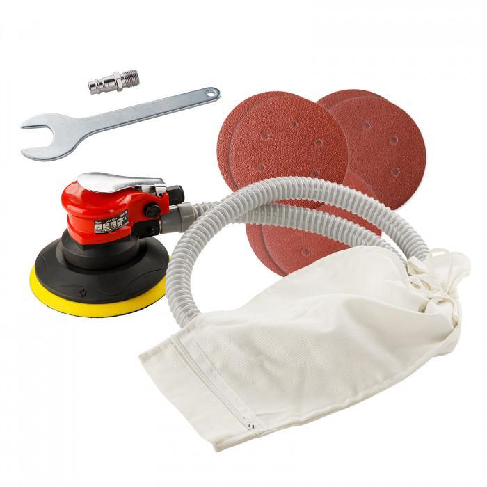 Ponceuse orbitale rotative excentrique pneumatique avec accessoires_0