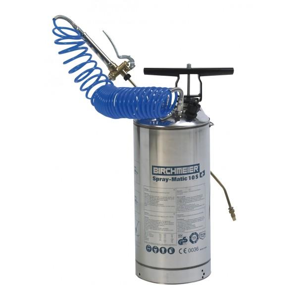 Pulvérisateur agricole - Pompe à main et raccord à air comprimé - Capacité 10 litres - Acier inoxydable - Pression 6 bars_0